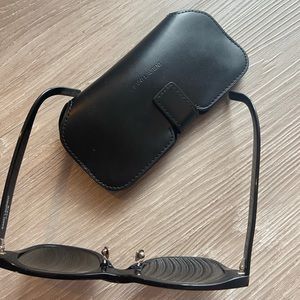 Saint Laurent authentic sunglasses black frame blue worn 1x and case